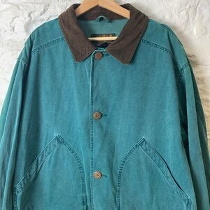 Eddie Bauer Vintage Barn Coat Jacket Teal 90s RARE Oversized